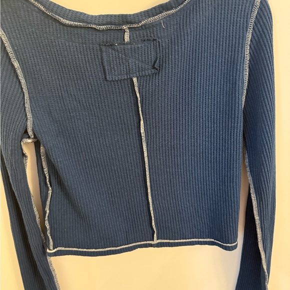 Free People Care FP Manchester Tee in Deep Seas Small NWOT - Picture 6 of 7